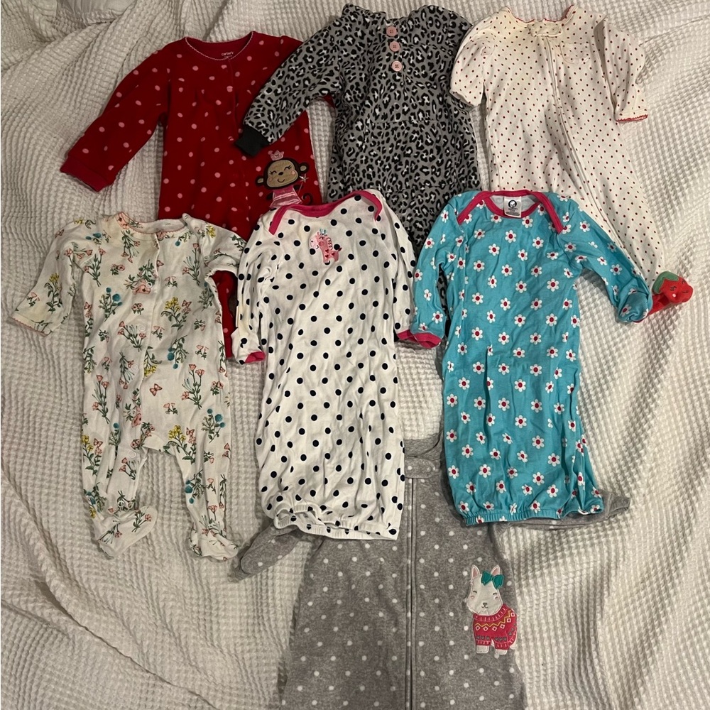 Baby Girls onesie and sleeper lot 3-6 months